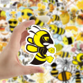 50 Pcs Cartoon Cute Honey Bee Graffiti Stickers for Notebook Scooter Luggage Car Laptop Bike Phone DIY Decal Waterproof Sticker