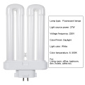 27W Compact Fluorescent Light Tube FML27/65 27 Quad Tube Energy Saving Lamp Bulb White 6500K Lighting for Living room Office