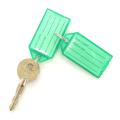 40pcs Colorful Plastic Label Keychain Luggage ID Tags Classification Key Chains Name Label Tag for Travel Luggage Outdoor