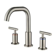 SHAMANDA Brushed Nickle Widespread Brass Faucet