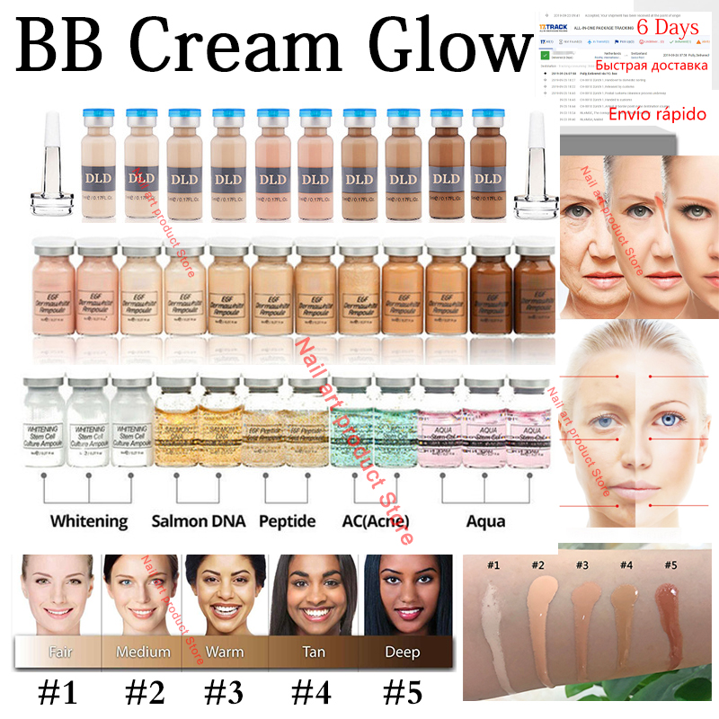 12pcs 5ml Whitening Serum BB Cream Glow Meso Brightening Serum BB Cream foundation Beauty Salon Cosmetic makeup liquid foundatio