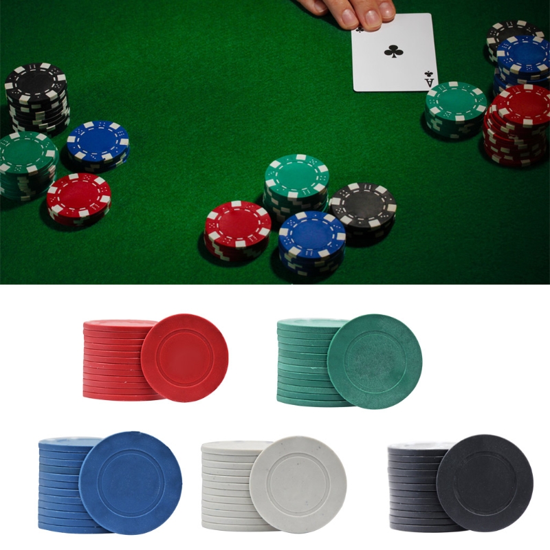 20pcs ABS Poker Chips Poker Card Game Chip Coin Casino Baccarat Black Jack Chips 27RD