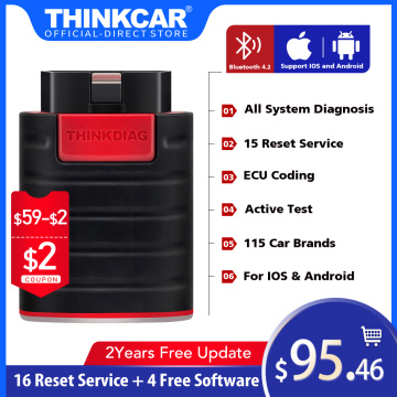 ThinkDiag All System Bluetooth Code Reader Obd2 Scanner Automotivo Old Version Car Diagnostic tool TPMS OIL Reset PK Autel AP200