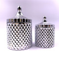 handmade silver glass jars