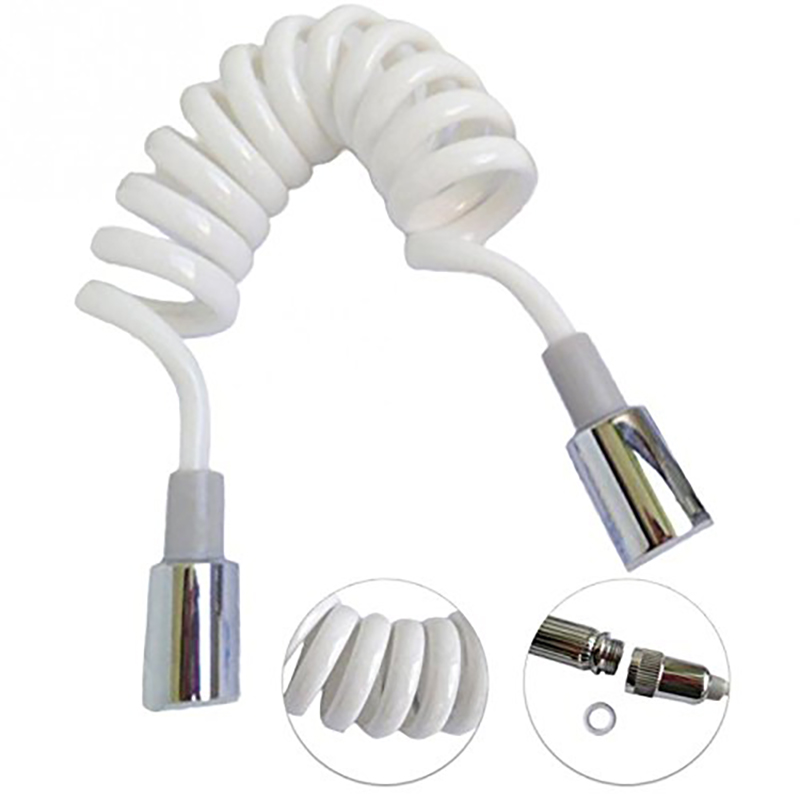 ABS Spring Flexible Shower Hose for Water Plumbing Toilet Bidet Sprayer Gun bathroom Plumbing Hose Accessories 1.5m