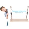 Adult Children's Swing High-quality Polished Four-board Anticorrosive Wood Outdoor Indoor Swing Idyllic Wooden Swing Outdoor Fun