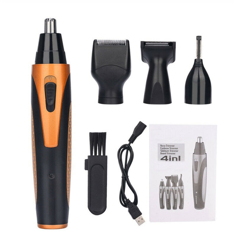 4 in 1 Rechargeable Nose Ear Hair Trimmer Set Wireless Men Cutter Beard Shaver USB Hair Removal Eyebrow Trimmer Trymer Do Nosa