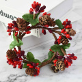 1Pc Christmas Decorations Creative Berries Stamen Wreath Door Hanging Ornament Scene Layout Christmas Wreaths Party Supplies