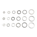 450Pcs Gaskets Washers Gasket Aluminum Flat Metal Washer Gasket Assorted Aluminum Sealing Rings set With Box
