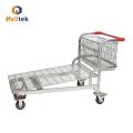Warehouse logistics metal platform hand trolley