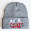 Embroidery STRANGER THINGS Winter Hat For Men Earflap Ride Bike Warm Skullies Beanie Hip Hop Women Knitted Ski Hat Male Cap