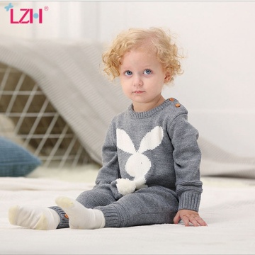 Baby Rompers Baby Boy Jumpsuit Overalls Baby Girls Clothes Autumn Knit Cute Cartoon Rabbit Newborn Clothes For Infant Clothing