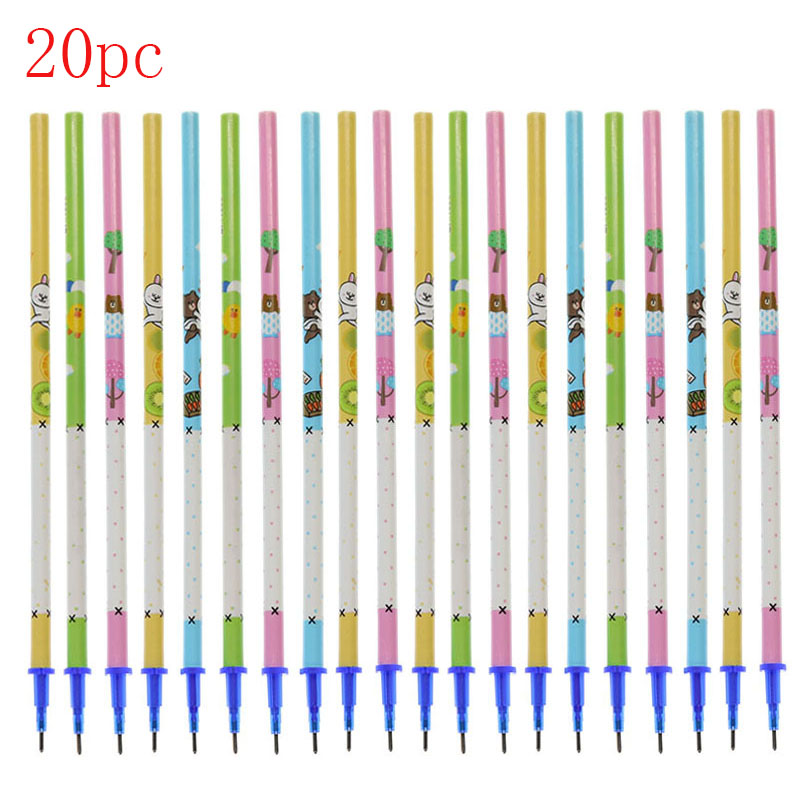 Assemble Two Transparent Erasable Pen Gel Pen Case And Ten 0.5mm Blue Ink Magic Refill Office Learning Stationery Materials