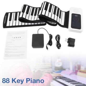 88 Keys USB MIDI Roll Up Piano Electronic Portable Silicone Flexible Keyboard Organ Built-in Speaker Electronic Organ Hot