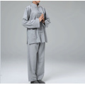 promotion unisex lay zen suit Buddhist monk clothing uniforms Meditation martial arts clothes gray all season