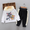Children Clothing Cartoon Print Sports Suit for Boys and Girls Hooded Outwears Coat Pants Set Casual Tracksuit For Bos Clotning