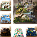 Various Dinosaur Patterns 2/3 PC Bedding Set Children's Quilt Cover Pillowcase Home Textile Set Hot Selling Polyester Cotton Kit