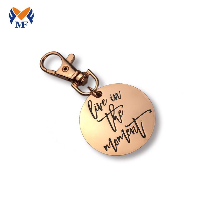 Rose Gold Heart Keychain