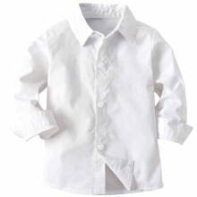 Children White boys/girls shirts Kids Tops Boys girls long Sleeve baby wedding Clothing Baby top Tee Shirts Students Clothing