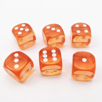 14.5MM Printing Precision Dice Translucent Orange 0.57inch