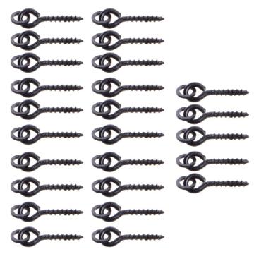 25pcs 15mm Carp Fishing Bait Screw Carp Hair Rigs Hook Terminal Tackle With Ring Fishing Tackle Accessories