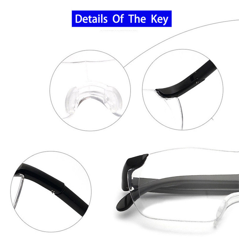 250 Degree Magnifier Glasses Eyewear Presbyopic Lupa Spectacles Magnifying Glasses Fashion Portable Reading Glasses Magnifier