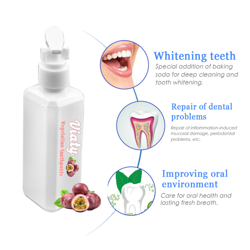 Passion Fruit Toothpaste Stain Removal Whitening Toothpaste Fight Bleeding Gums Fresh Children Adults TSLM1