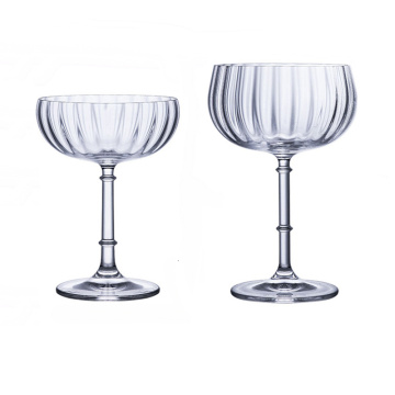 Free Shipping 2PCS Crystal Coupe Cocktail Glasses Martini Glass Set of 2