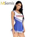 Women's Cheerleader Costume Uniform School Girls Musical Fancy Cheerleading Dress Team Sports Cheerleading Sports Uniform Dress