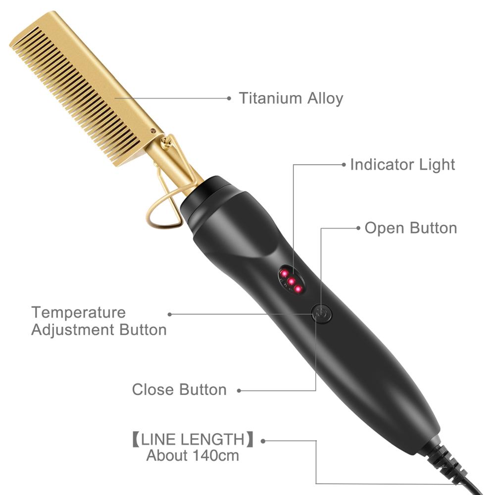Leeons Best Quality Straightener Electric Comb Wand Hair Curling Irons Hair Curler Comb Wet And Dry Hair Use Hair Curling Comb