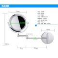 7 inch Dual Arm Extend bathroom mirror with Battery LED light 10 x magnification 2-Face wall mirror bath hanging Makeup
