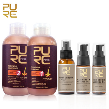 PURC Hair shampoo and conditioner for hair growth prevent hair loss and 2pcs Growth Essence Oil and 1pcs Hair Growth Spray