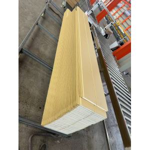 Yellow Water-Patterned Metal Carved Panels for Exterior Building Walls