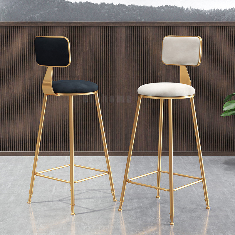 Modern Chair Light Luxury Ins Bar Chair Bar Stools Leisure Chair Minimalist Bar Stool Backrest High Stool Dresser Table Chairs