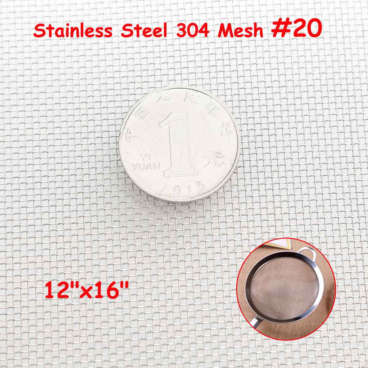 30x40cm Woven Wire 304 Stainless Steel Filtration Grill Sheet Filter 20 Mesh