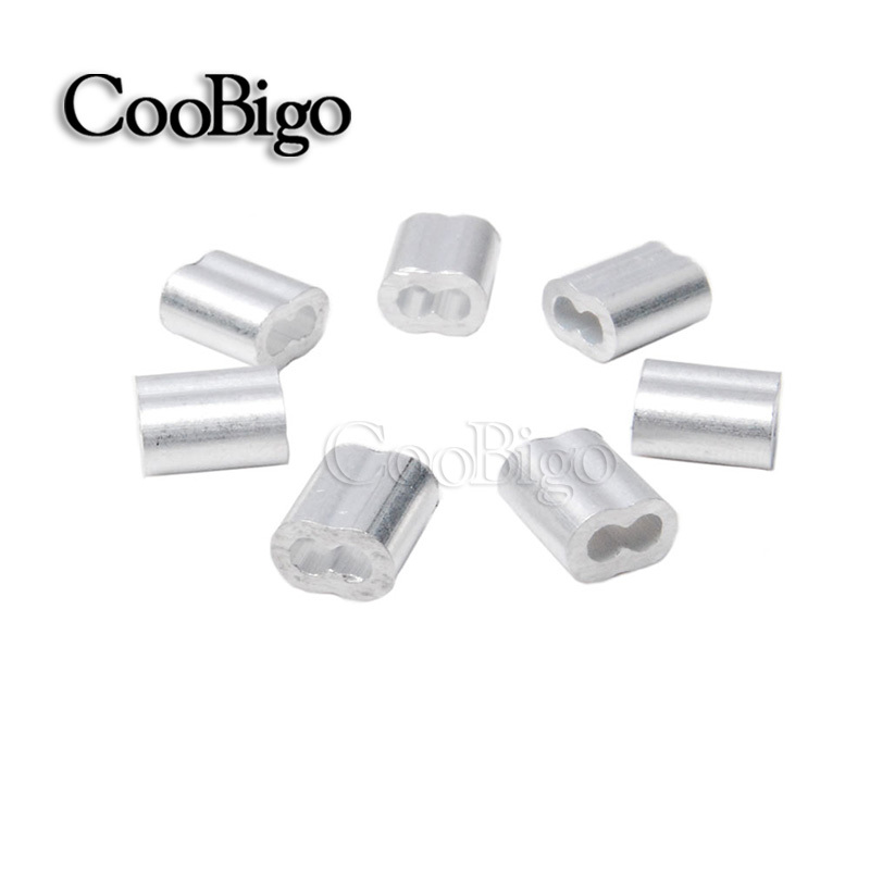 10pcs Wire Crimp Sleeve Aluminum Cord Lock Ferma Cavi Cable Stopper Arret De Cordon For Crimp Wire Ferrules Rope Hardware