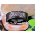 Cheap Price Free Shipping 2015 USA Hot Selling 8MM Black Pipe Doctor Who The Lord One Ring Mens' Tungsten Carbide Wedding Ring