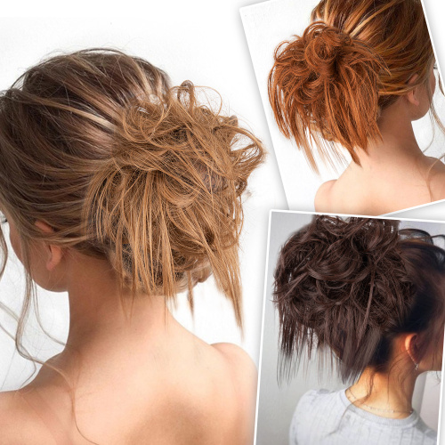 Tousled Updo Messy Bun Hair Piece Hair Extension Supplier, Supply Various Tousled Updo Messy Bun Hair Piece Hair Extension of High Quality