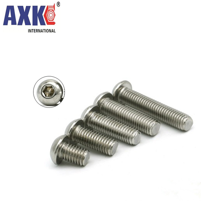 AXK 10pcs M4 304 stainless steel plate hex head cap screws mushroom head hexagonal bolts CPC249