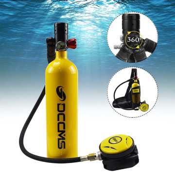 1L Scuba Diving Cylinder Mini Oxygen Tank X4000 Pro Dive Respirator Air Pump for Snorkeling Breath Diving Equipment