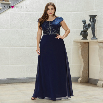 Plus Size Evening Dresses Ever Pretty Elegant A Line O Neck Cap Sleeve Long Lace Formal Party Dress Suknie Wieczorowe EP00533NB