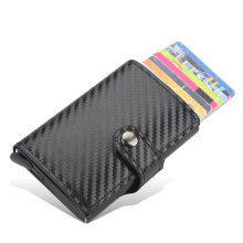 New 2020 Credit Card Holder Wallet Men Women Metal RFID Vintage Aluminium Bag Crazy Horse PU Leather Bank Cardholder Case