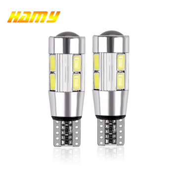 2x T10 W5W Car LED Signal Bulb Canbus Auto Interior Light License Plate Reading Turn Wedge Side Parking Reverse Brake Lamp 10SMD