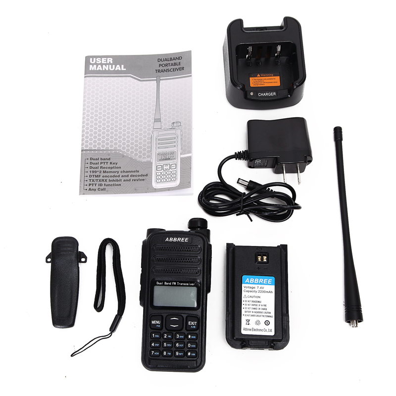 2Pcs ABBREE AR-52 Cross Band Duplex Work Mode Repeater Portable Walkie Talkie Dual Band Dual Receiving 2 PTT Amateur Ham Radio