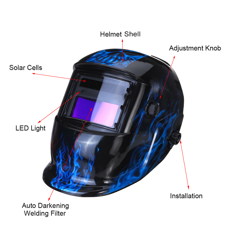 Solar Automatic Darkening Welding Helmet for MIG MMA TIG Welding Helmet Goggles Light Filter Welders Soldering Work