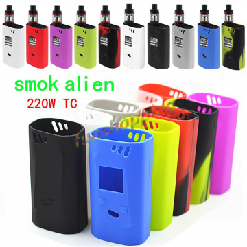 New 1pcs Fashion colorful silicone Soft case skin / silicone cover / silicone sleeve for Smok alien 220W kit Box mod Wrap