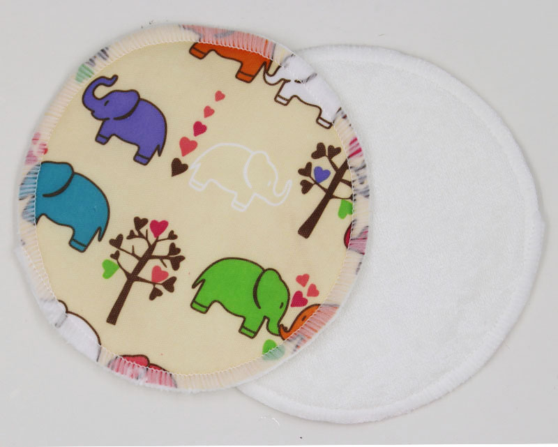 10 Pcs/lot Pregnant Women Washable Nursing Pads Bamboo Cartoon Print Reusable Nursing Pads Lady Breastfeeding Pads Color Random