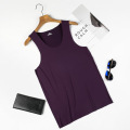 1PC Pure Color Round Neck Seamless Vest Ice Silk Vest Quick Dry Sleeveless Comfortable Large Size Clothing Top T85