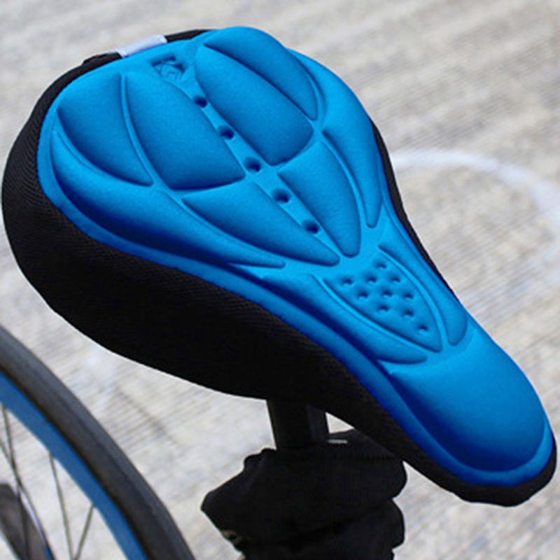 MTB Mountain Bike Cycling Thickened Extra Comfort Ultra Soft Silicone 3D Gel Pad Cushion Cover Bicycle Saddle Seat 4 Colors