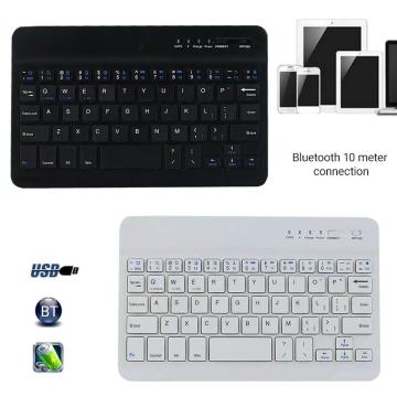 7/10inch Mini Slim Wireless Bluetooth Keyboard Keypad for Phone Tablet Laptop